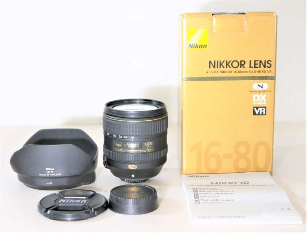 Nikon ニコン AF-S DX NIKKOR 16-80mm F2.8-4E ED VR フード 元箱付き カメラレンズ