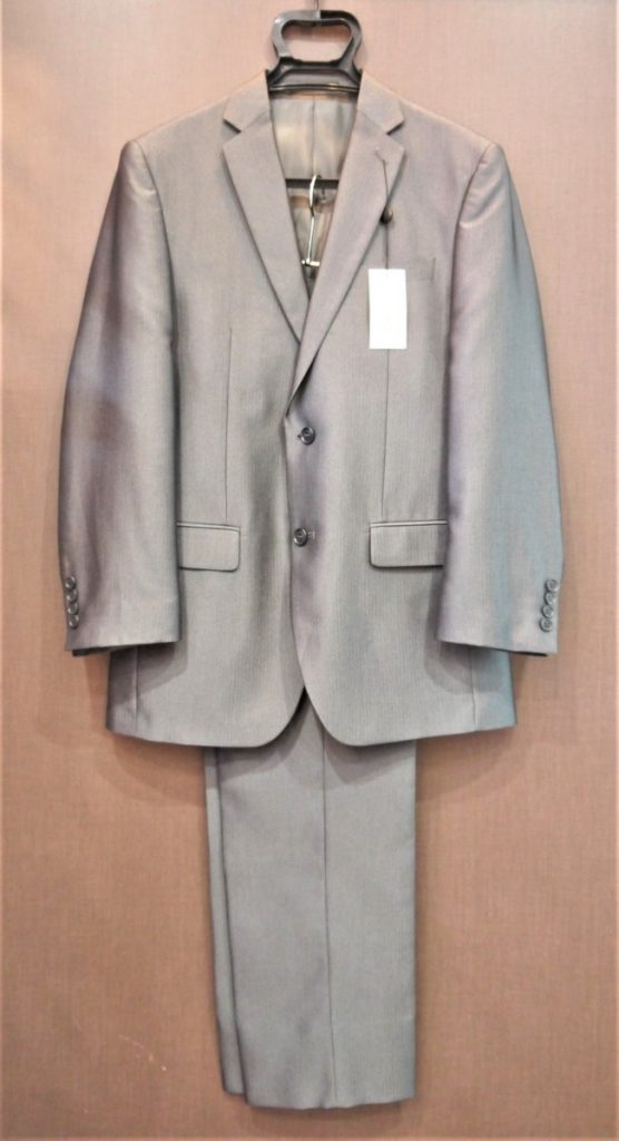 Calvin Klein ジャケット34・パンツ28W34 グレー シングルスーツ