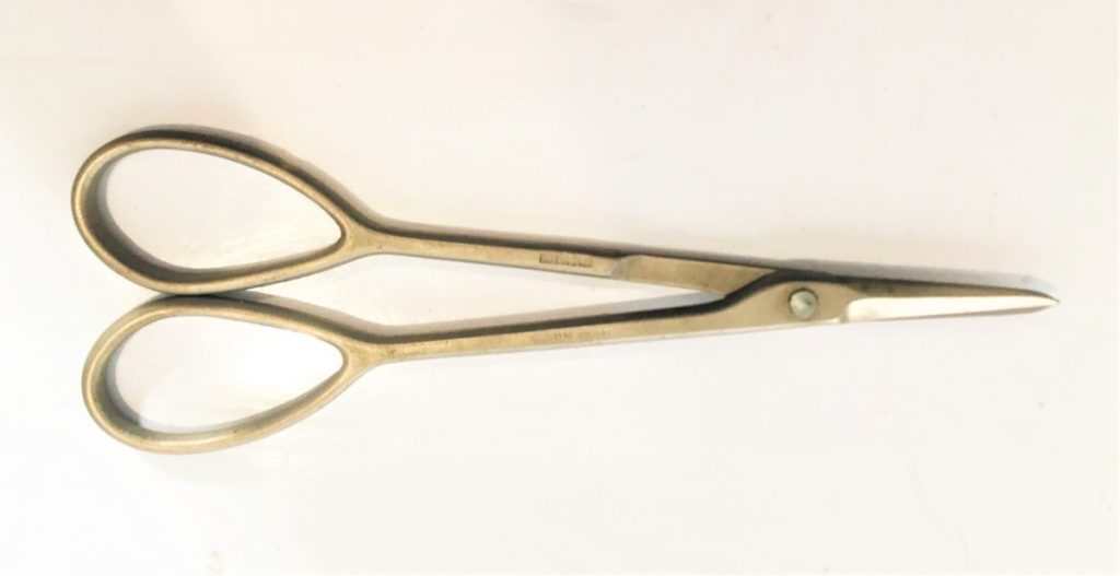 昌国作 名工 盆栽道具 最高級 昌国　D型芽摘鋏175㎜