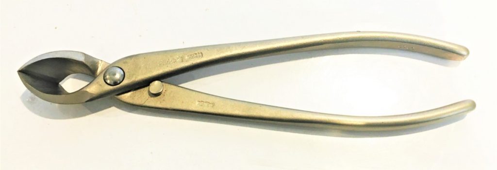 最高級 昌国作　又枝切　盆栽道具　220mm　やっとこ　針金切鋏