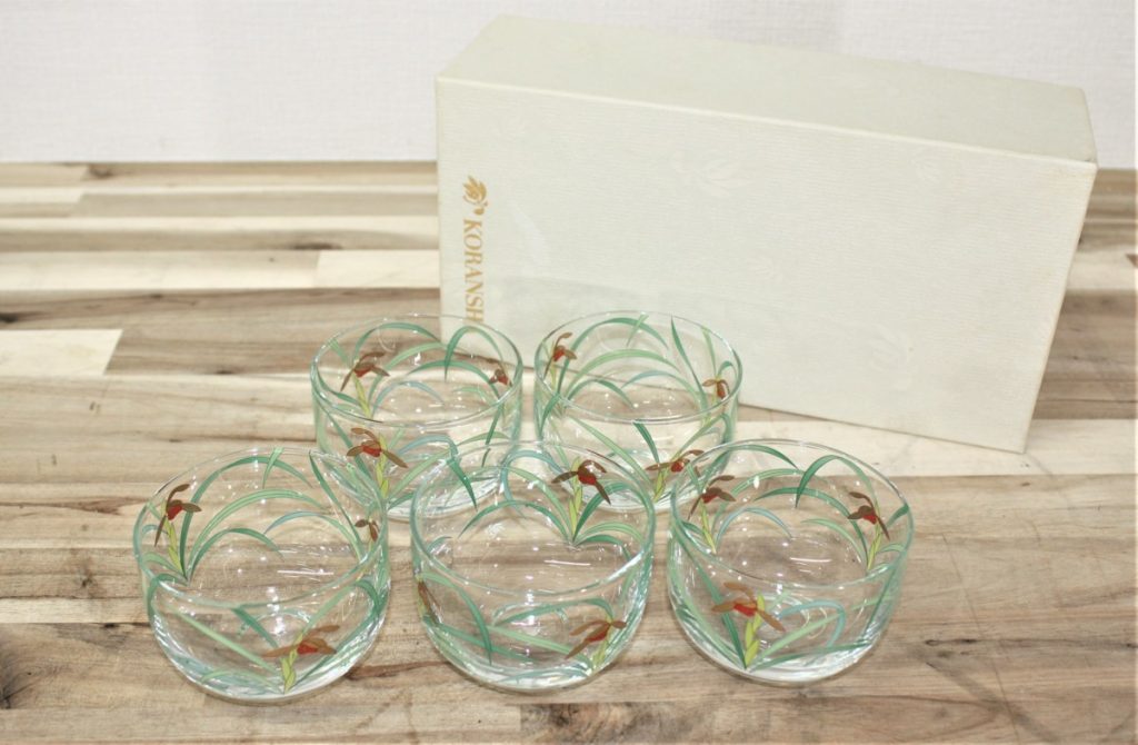 KORANSHA 蘭のはなぞの 冷茶碗 元箱付