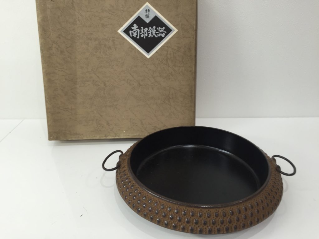 鍋 すき焼き鍋　鉄鍋 南部鉄器　三巌堂　レトロ　美品