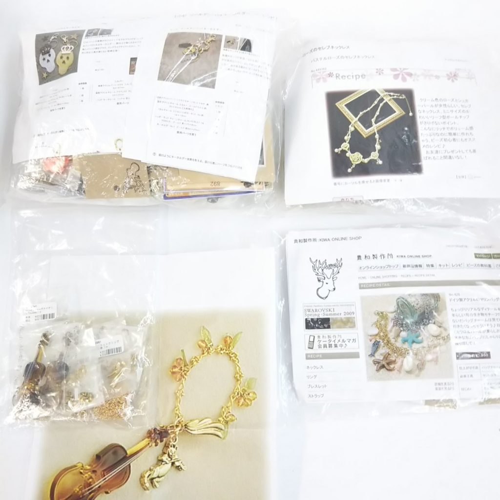 未使用 大量 ジャンクハンドメイドアクセサリーキットいろいろまとめて ビーズアクセサリー ネックレスなど 訳アリ 現状品