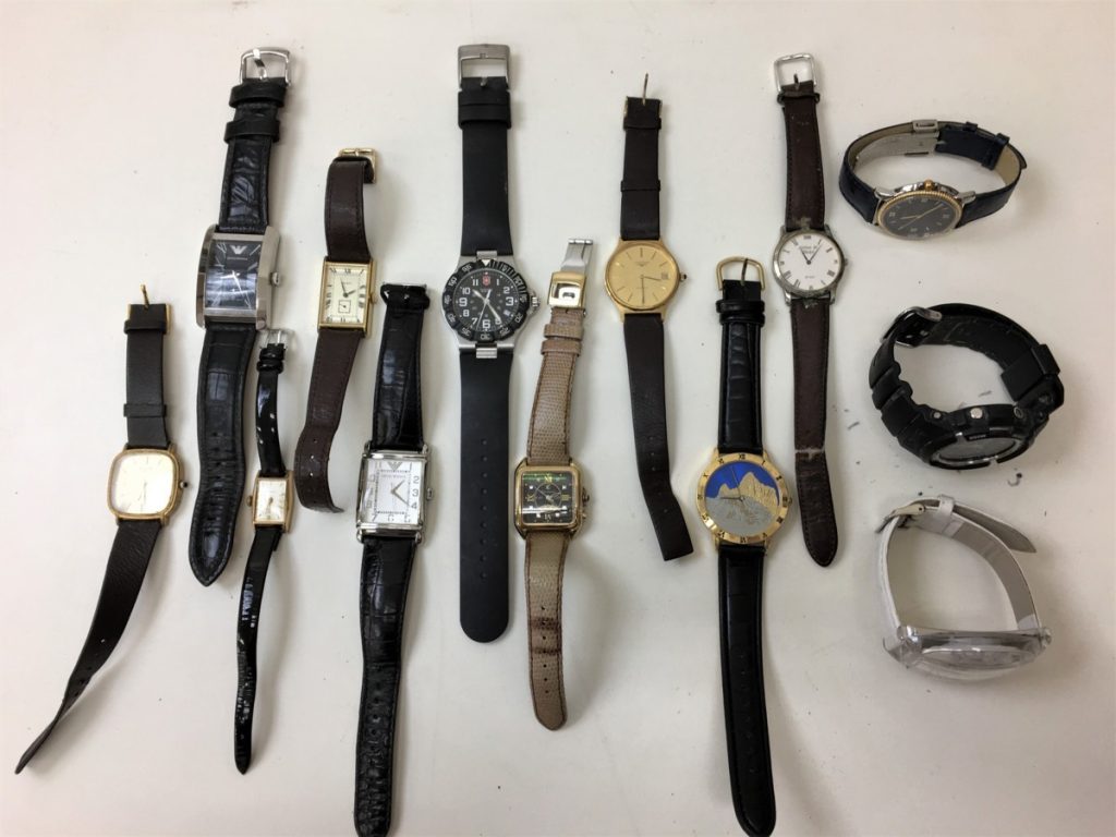 革ベルト ラバーベルト 時計セット 腕時計 ゴールド シルバー 黒 茶 ウォッチ 現状お渡し品