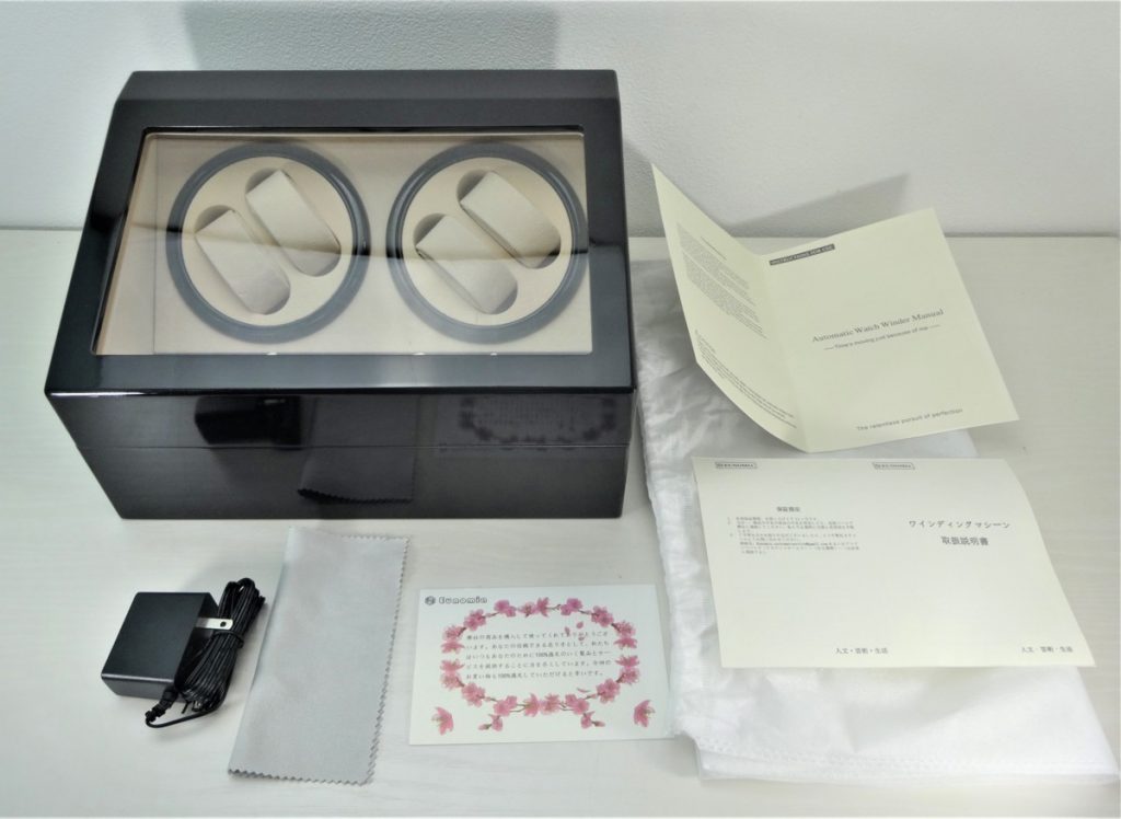 ワインディングマシーン（4本巻き+6本収納） ウォッチワインダー 自動巻き時計ワインディングマシーン ブラック