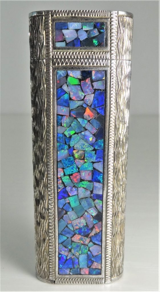 CARTIER カルティエ ガスライター モザイク オパール シルバー