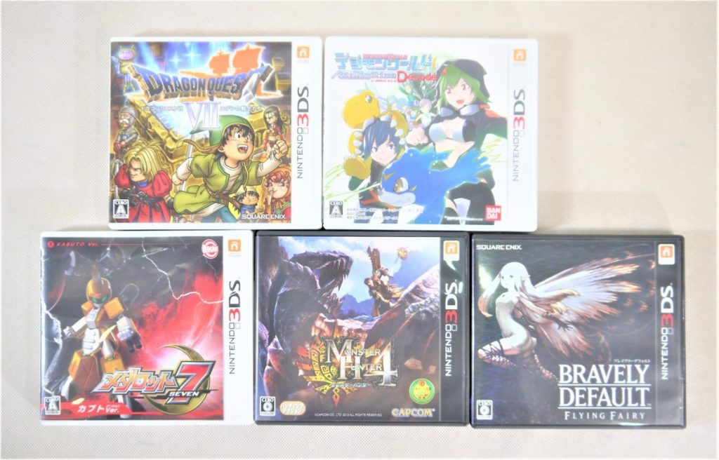 Nintendo 3DS ソフト ドラゴンクエストVII/モンスターハンター4/ブレイブリーデフォルト/メダロット7/デジモンワールド 任天堂