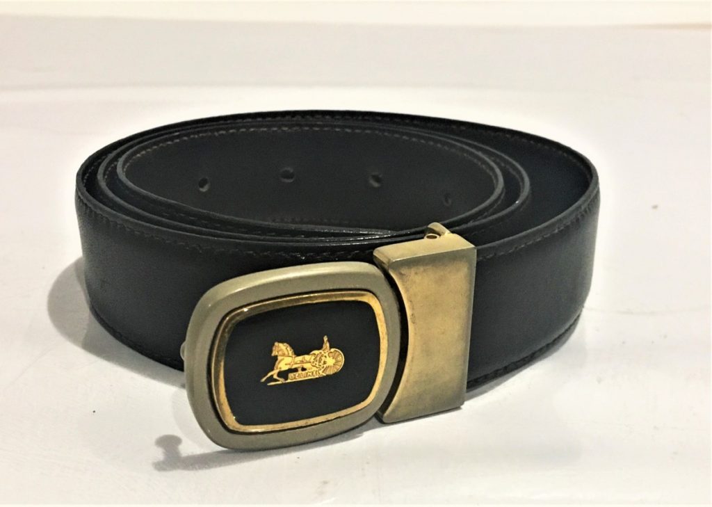 セリーヌ CELINE アンティーク 腰ベルト レザー 黒 レディース