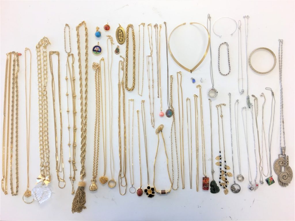 ゴールド系 シルバー系 ネックレス チョーカー ブレスレット バングル パーツ アクセサリー 現状品