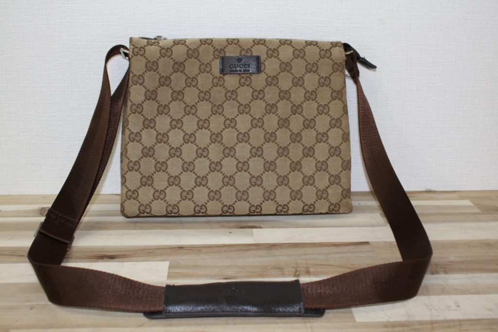 GUCCI グッチ GGキャンバス ショルダーバッグ 115867 205011 ベージュ×ブラウン レディース