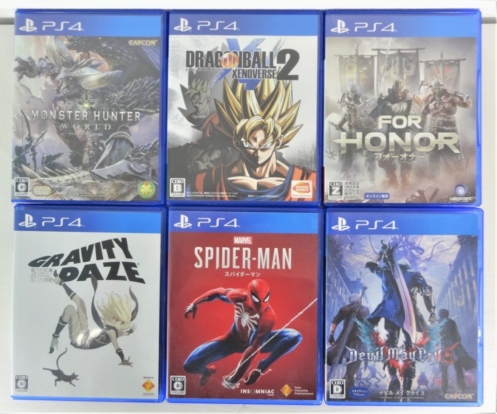 PS4 プレイステーション4 ソフト 6本 まとめ売り デビルメイクライ モンスターハンター スパイダーマンなど