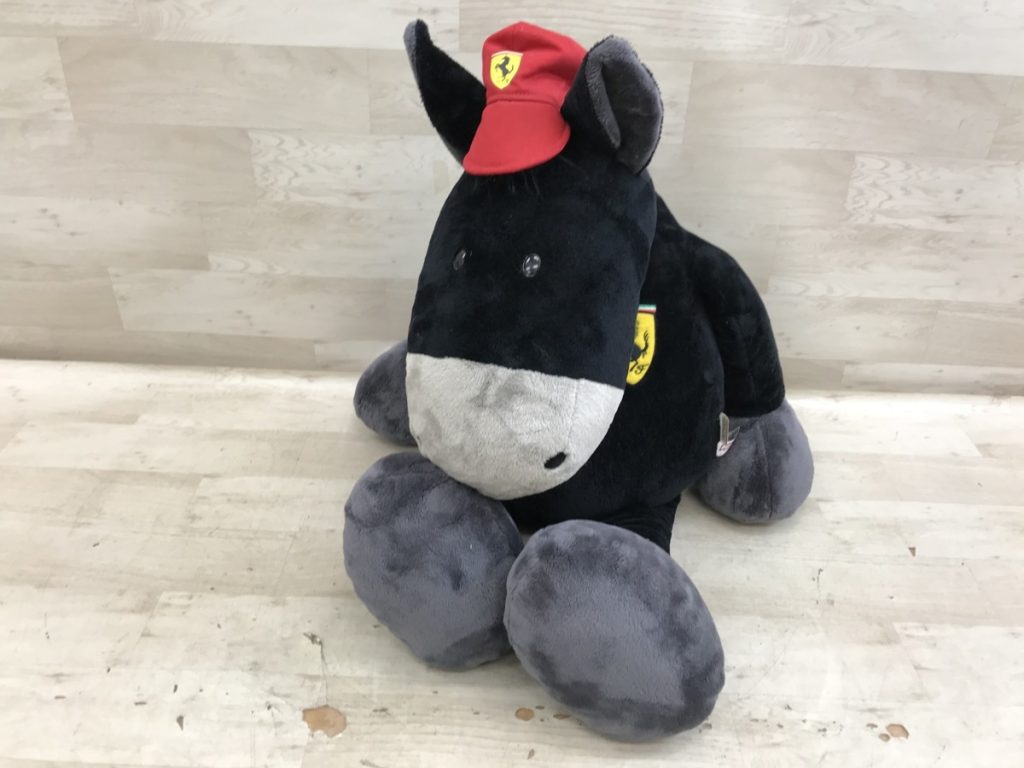 【ぬいぐるみ】Ferrari NICI 馬 キャラクター 大きい 45cm ぬいぐるみ 黒 フェラーリ
