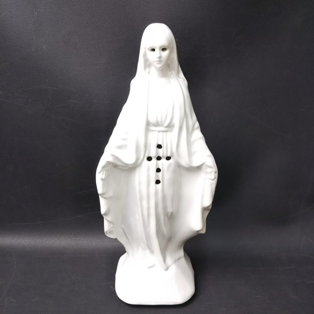 ワコマリア 聖母マリア像 陶器 透かし お香入れ 香炉 キャンドル入れ 置物 オブジェ インテリア 現状品