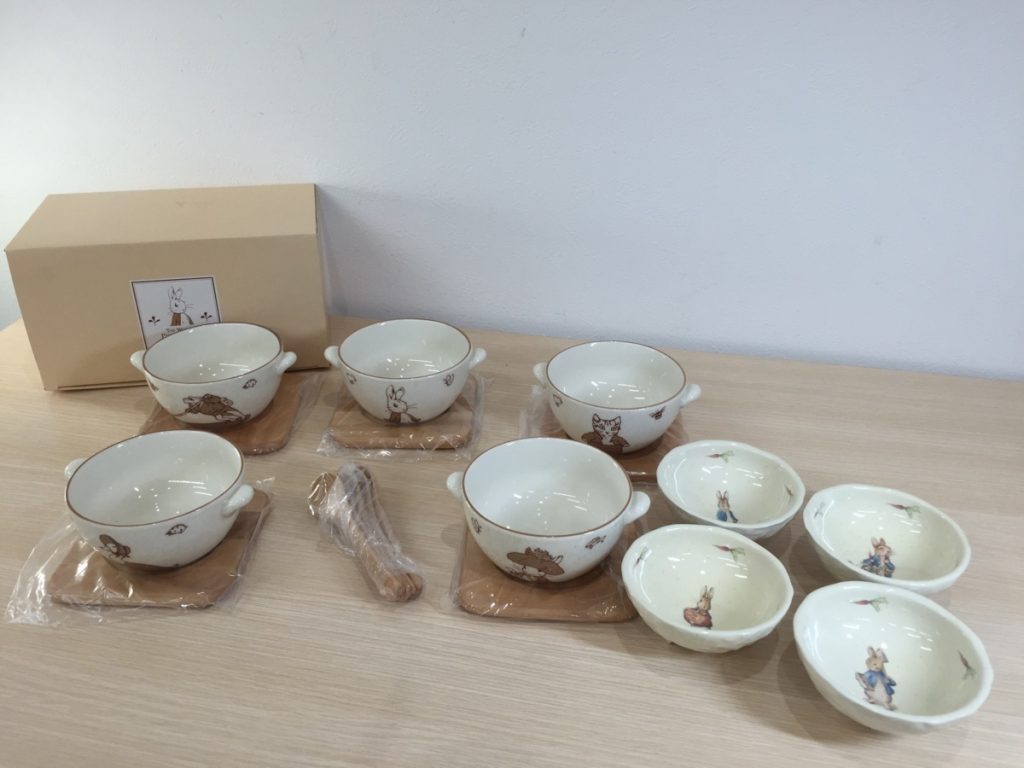 THE WORLD OF PETER RABBIT ピーターラビット スープボウルセット５枚揃い /小鉢４点セット　計２点セット