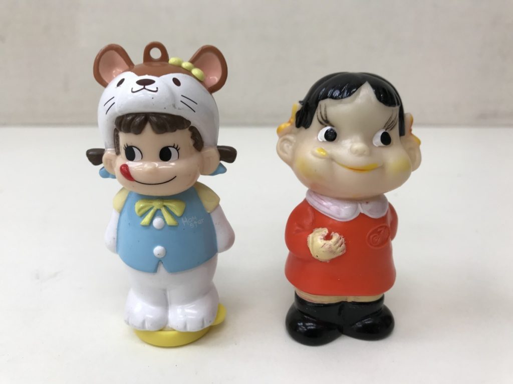 ペコちゃん ソフビ人形 約9cm オーバーオール 不二家 ハムスターペコちゃん レア