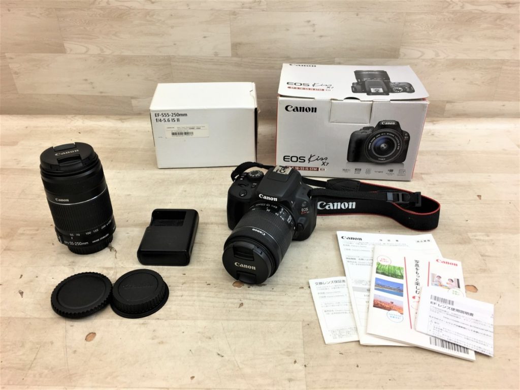 Canon EOS Kiss X7 一眼レフカメラ EF-S 18-55/3.5-5.6 IS STM EF-S55-250/4-5.6 IS Ⅱ レンズ付き キャノン