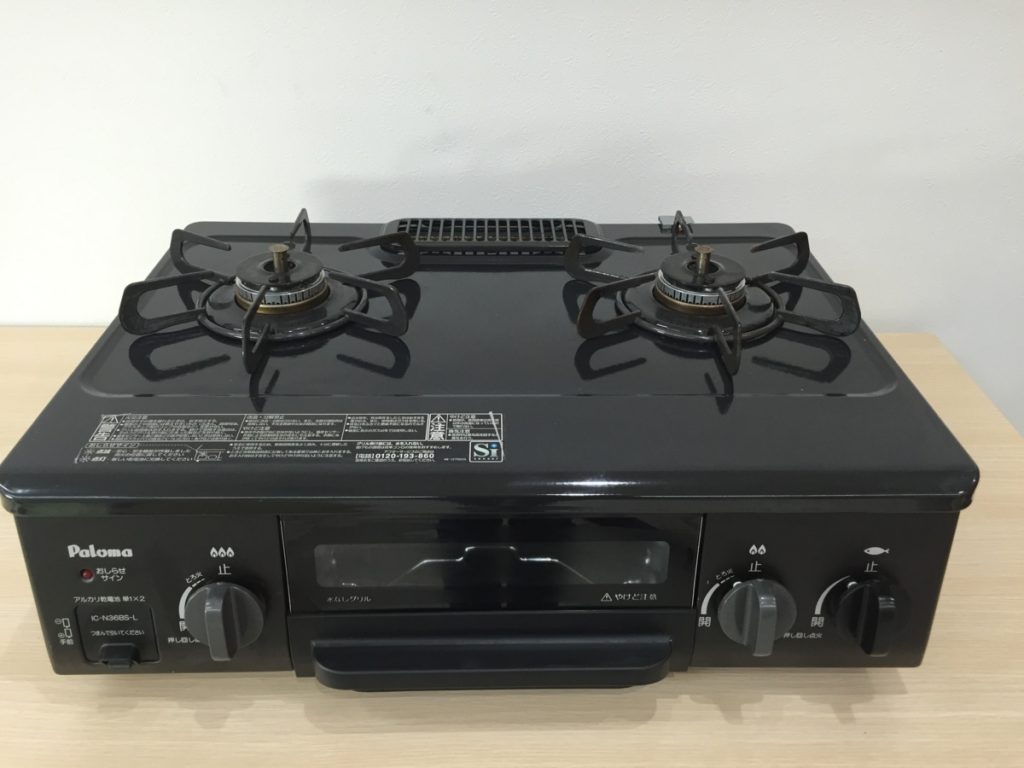 Paloma パロマ IC-N36BS-L ガスコンロ ガステーブル グリル LPガス 黒 ブラック