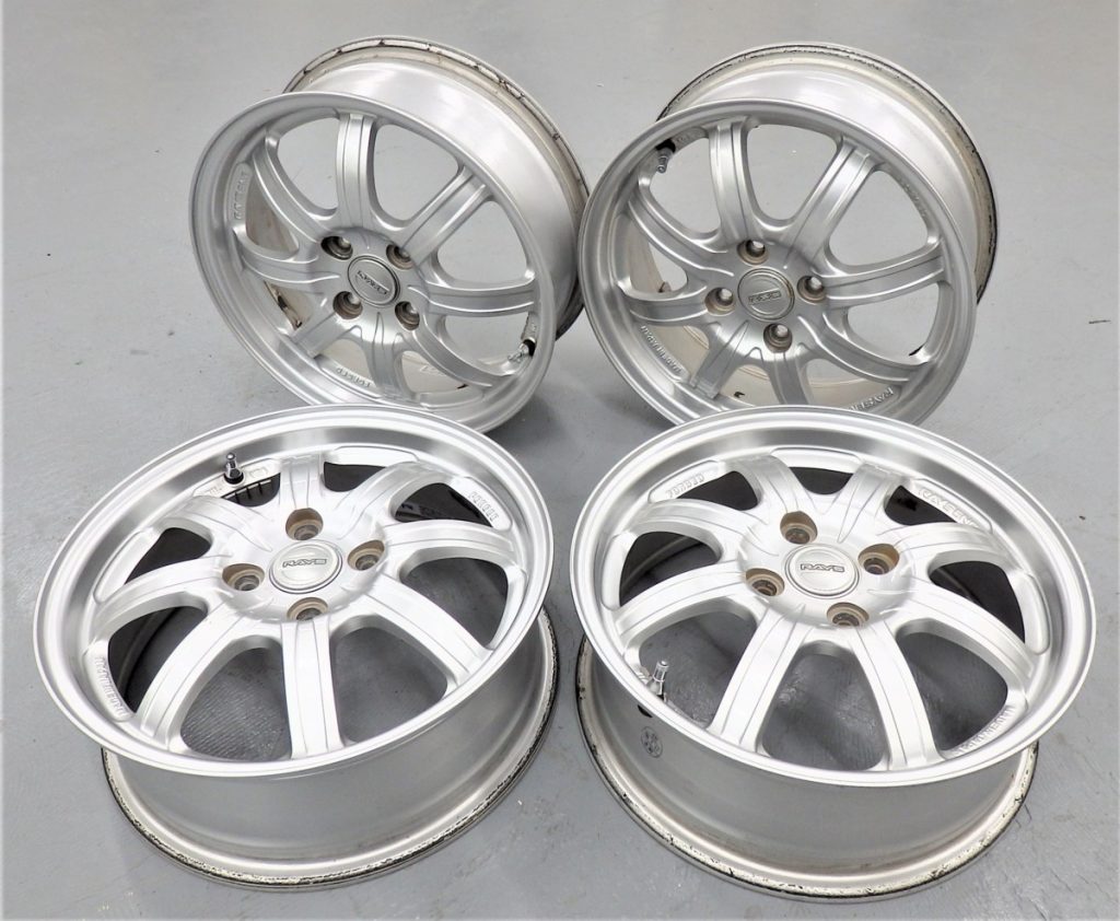 RAYS レイズ SUPER ECO スーパーエコ 15 x 5.5J + 45 4H 100 SS スパークシルバー