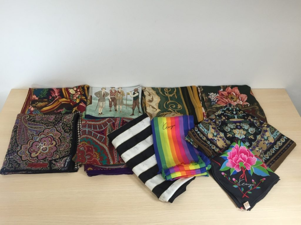 ブランドスカーフまとめ10枚セット Ralph Lauren　ラルフローレン/KENZO/SONIA RYKIEL タグ付き