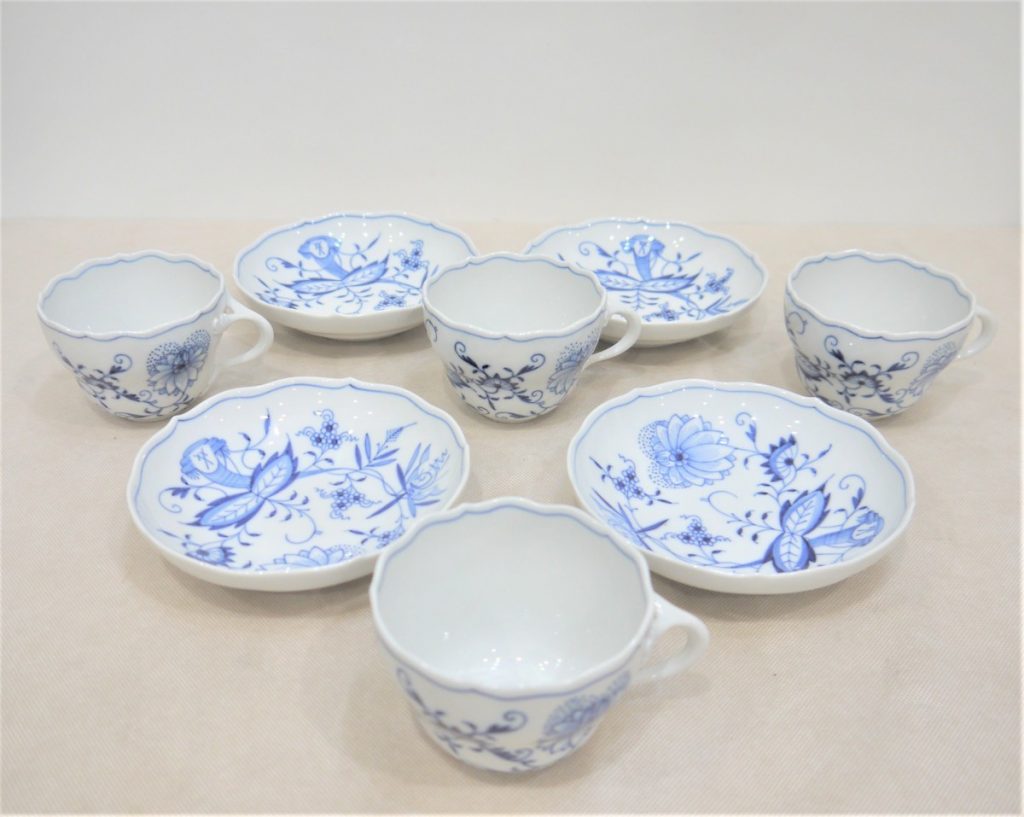 Meissen マイセン ブルーオニオン ペア カップ&ソーサー 4客 セット