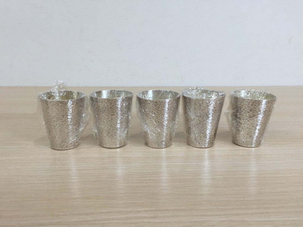 銀メッキ ショットグラス 5客