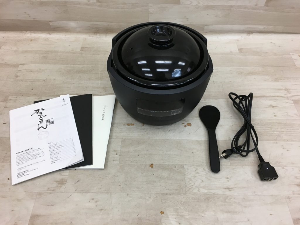 siroca 長谷園 かまどさん電気 SR-E111 土鍋炊飯器 全自動 伊賀焼土鍋 2018年製 3合炊き 0.54L シロカ おかゆ おこげ