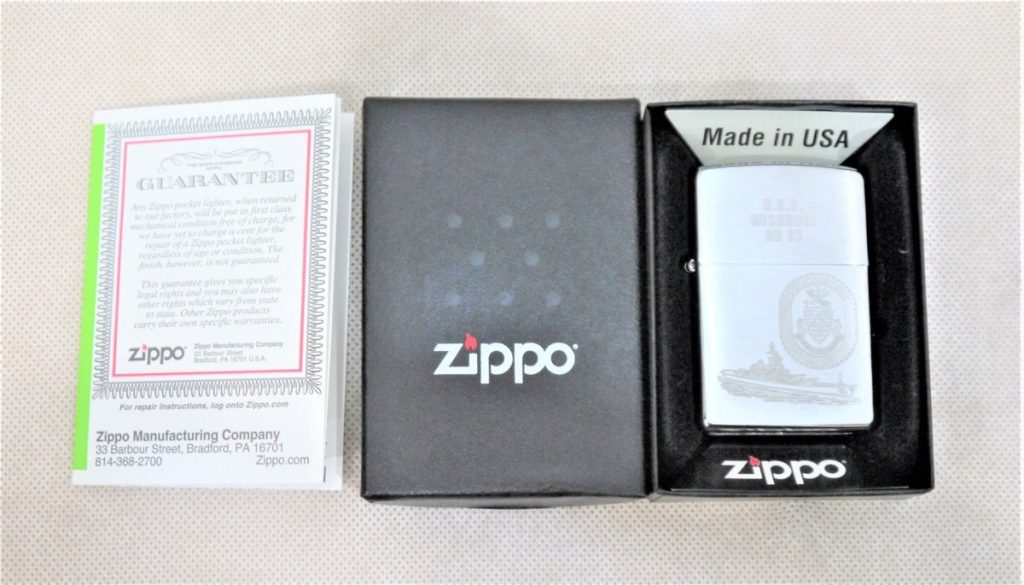 zippo/ジッポー 米軍USS MISSOURI BB63 ミズーリ