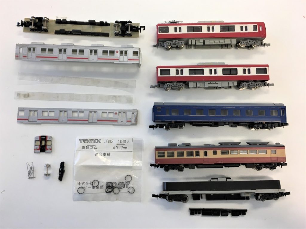 Nゲージセット KATO No.521 24系 オハネ25 221 No.418 サハシ455-21 メーカー不明 京急 2両 パーツ TOMIX 車両ゴム