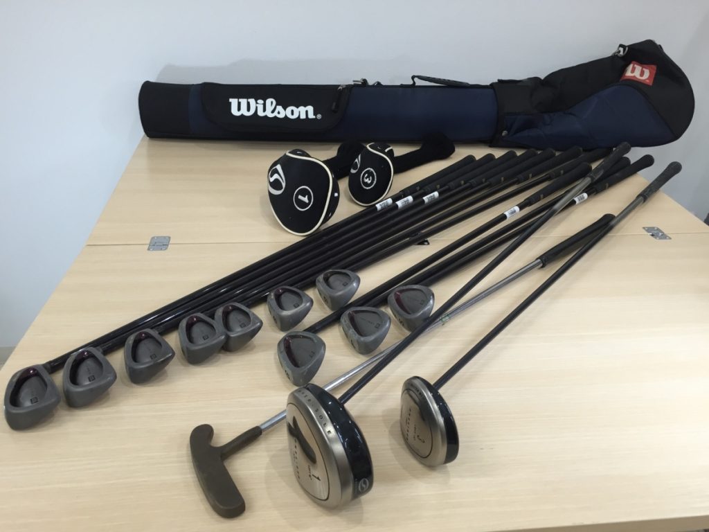 ゴルフセット Wilson ウィルソン Fat Shaft475 アイアン10本/パター1本/ONESIDER NS ドライバー2本/キャディーバッグ