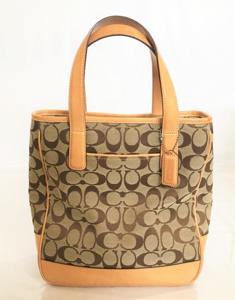 COACH コーチ M2J-6092 シグネチャー ミニトートバッグ　ベージュ系