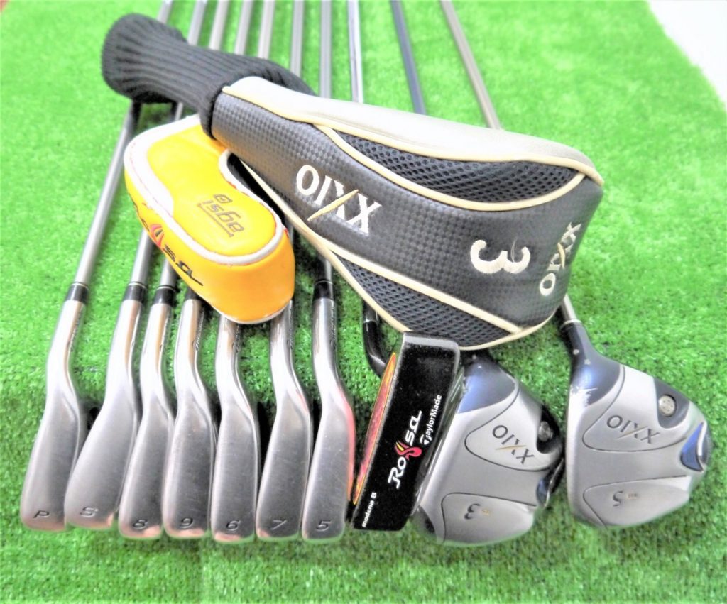 TaylorMade r5 XL PLUS アイアン7本 FLEX-R&Rossa modena8 パター/XXIO IMPACT POWER 3W&5W まとめ売り