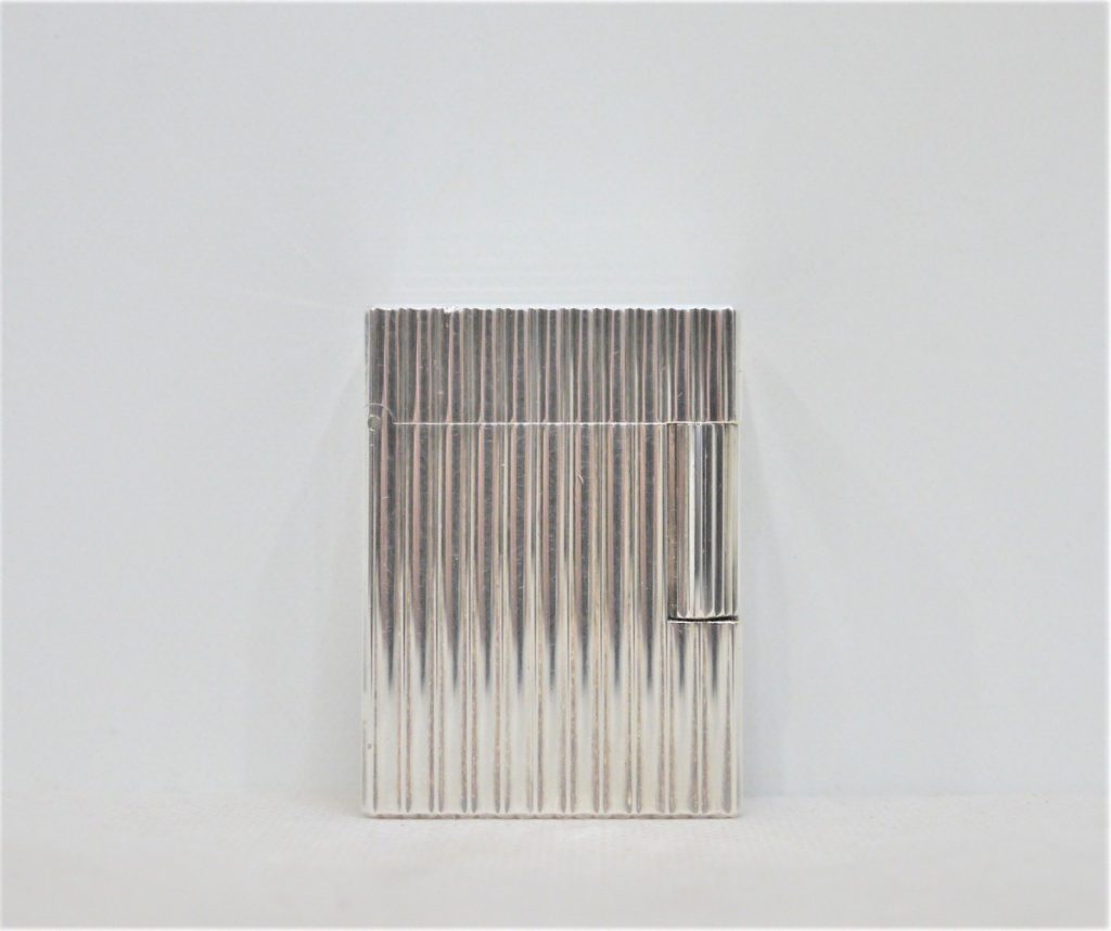 火花確認のみ S.T.Dupont デュポン ガスライター シルバー ストライプ