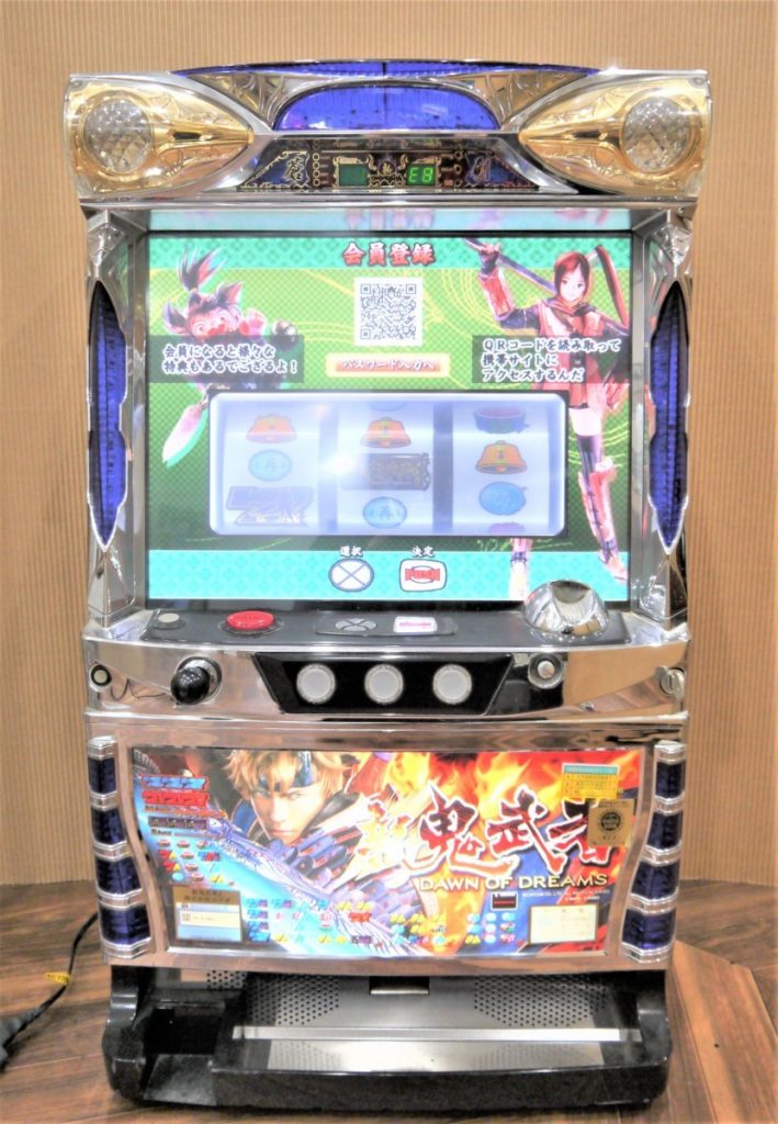 現状品 新鬼武者Z コイン不要機付き パチスロ実機