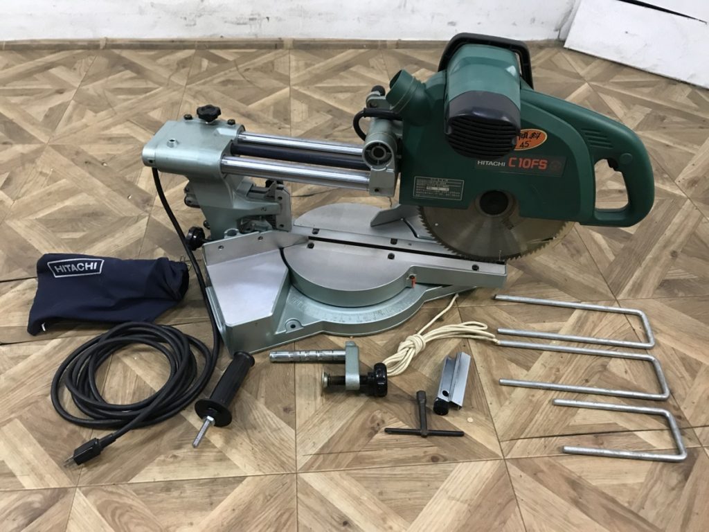 日立 C10FS 卓上スライド丸のこ 255mm 100V 1993年 丸ノコ 丸鋸 電動 クロスカットソー HITACHI