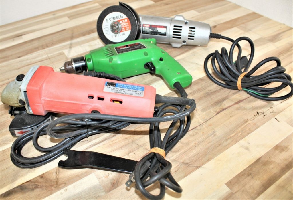 EARTH MAN 100mm ディスクグラインダー DG-200/ RYOBI スーパーグラインダー G-100 100mm/RYOBI 電動ドリル MD-10