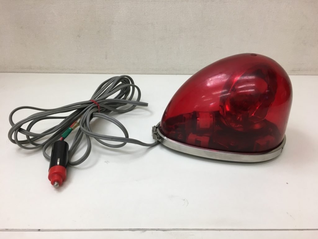 【動作品】パトライト SKFM-101 佐々木電機製作所 流線型回転警示灯 赤 マグネット付き 点灯 回転 確認済み 車両用 シガー