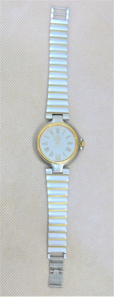 dunhill ダンヒル 腕時計 クオーツ ウォッチ シルバー ゴールド シルバー文字盤