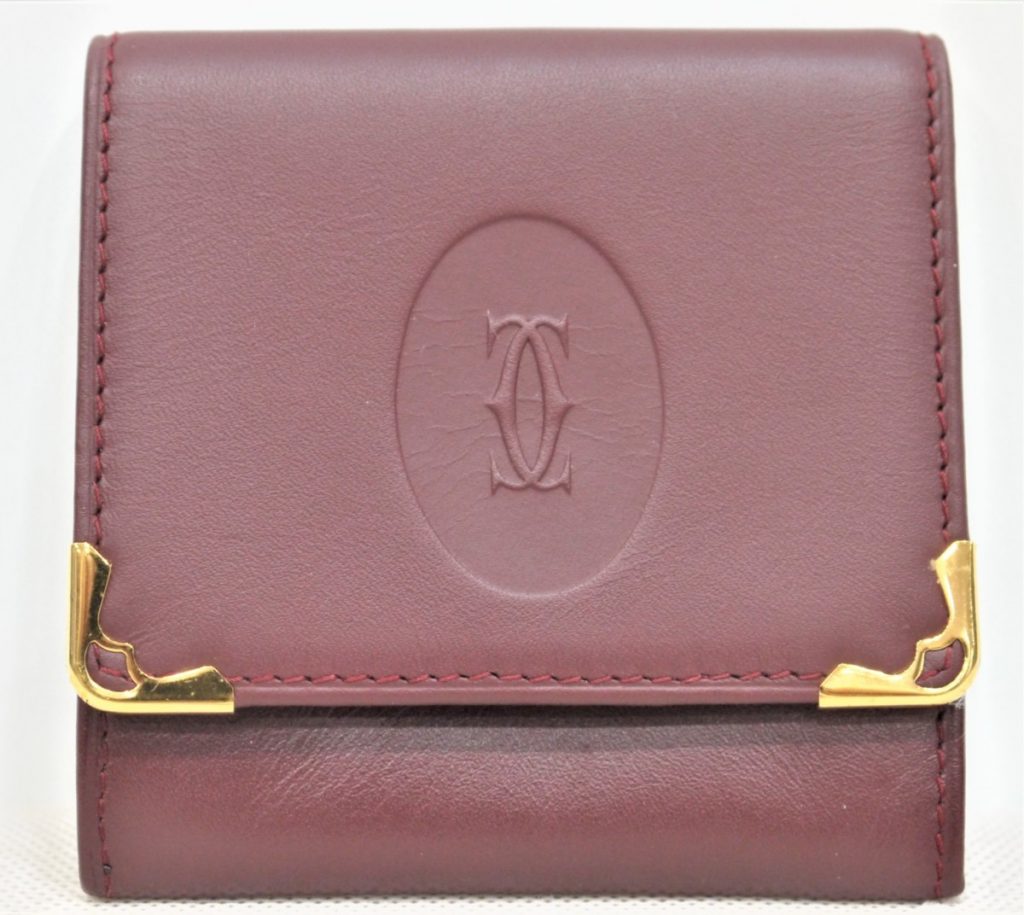 カルティエ 財布 マストライン　コインケース　小銭入れ ミニ財布 Cartier ボルドー ドゥ 二つ折り財布 財布 ユニセックス 男
