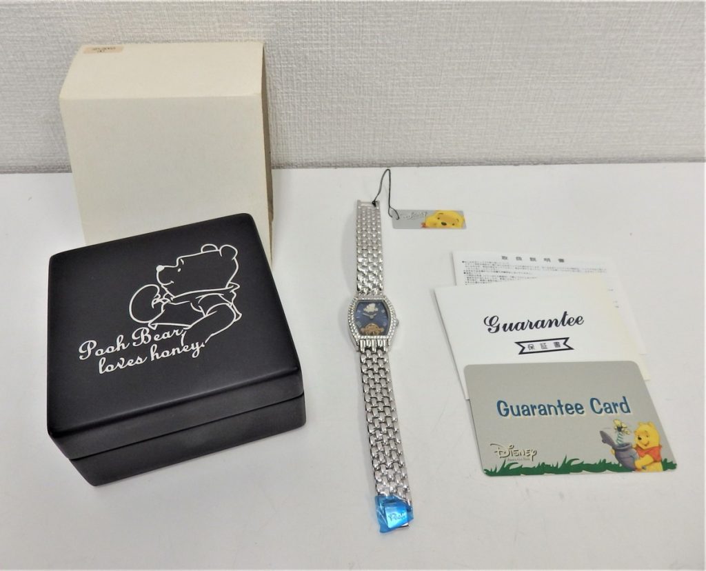 【中古品】Disney くまのプーさん 手巻き式 腕時計 WP-806B-B 動作確認済み 腕時計 箱、フィルム、タグ、説明書付き