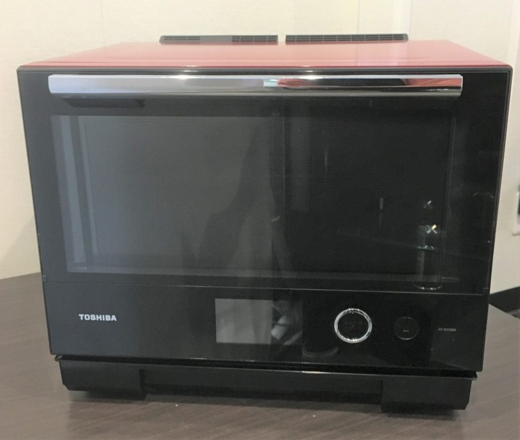 現状品　TOSHIBA　ER-RD7000(R) スチームオーブンレンジ 石窯ドーム 30L 2017年製　レッド　動作確認済み