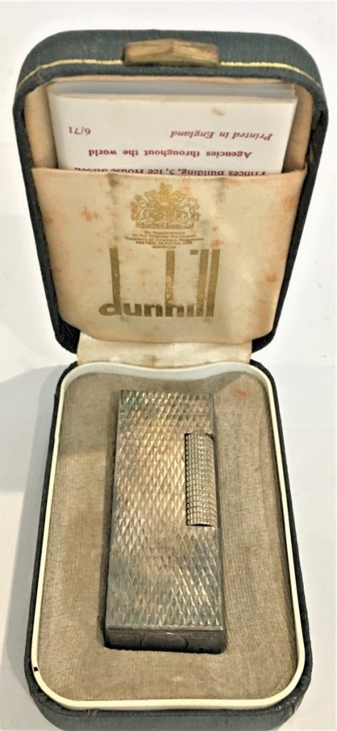 dunhill　ダンヒル　ガスライター　シルバー　ケース付き　着火未確認