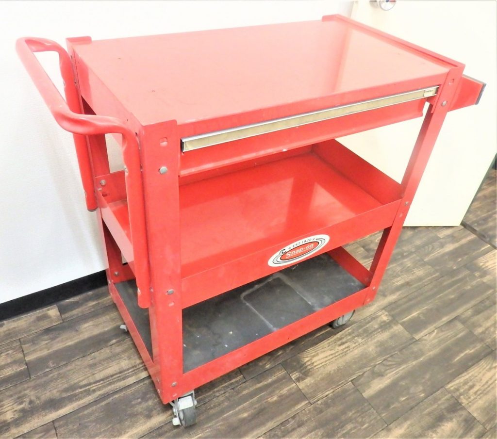 スナップオン ツール ワゴン カート 中古品 2段 キャスター付 snap on ツールキャリー 工具箱 DIY ガレージ