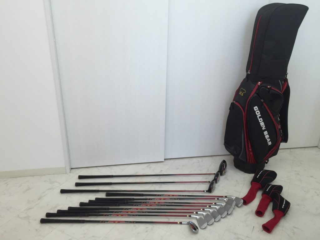 GOLDEN BEAR GB911 10本・GBL088 1本・ウッドカバー・キャディーバッグ