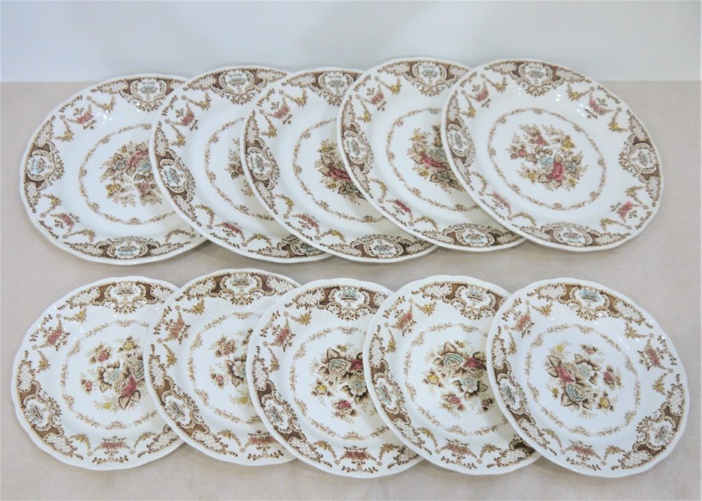 NIKKO JAPAN DOUBLE PHOENIX ニッコー ダブルフェニックス 大・小プレート10枚セット/アンティーク/洋食器