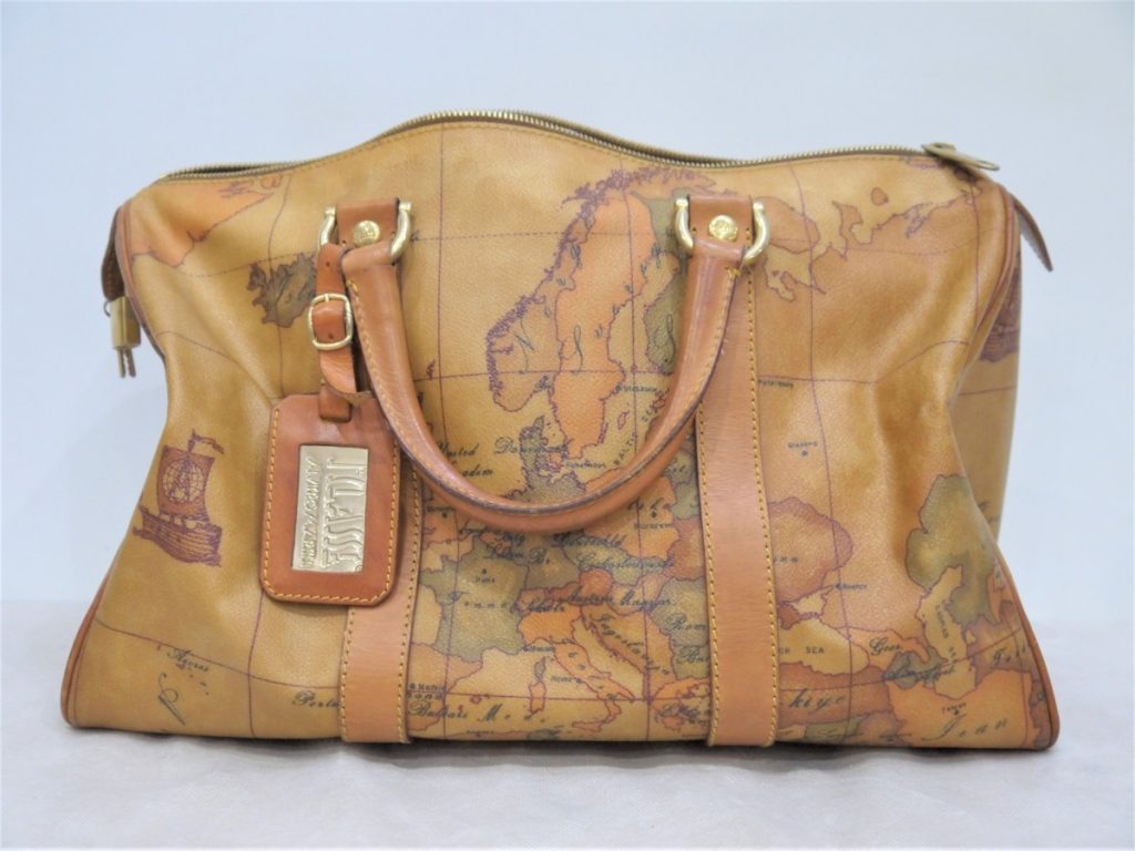 プリマクラッセ PRIMA CLASSE ALVIERO MARINI 地図柄 ボストンバッグ ファスナー難あり