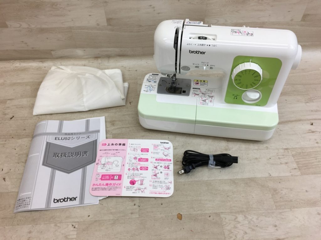 brother 電子ミシン ELU5201 A35-LG コンパクトミシン 軽量 グリーン 家庭用 ブラザー 現状品