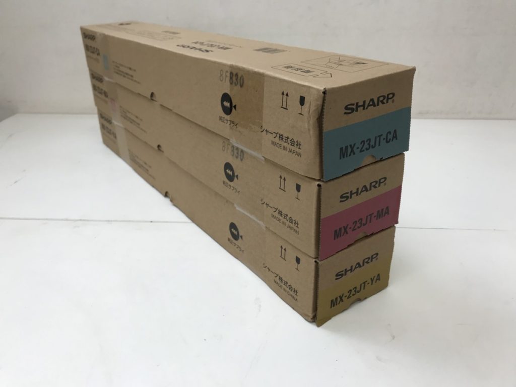 SHARP MX-23JT CA MA YA シアン マゼンタ イエロー トナー カートリッジ 純正未使用 ３本セット シャープ