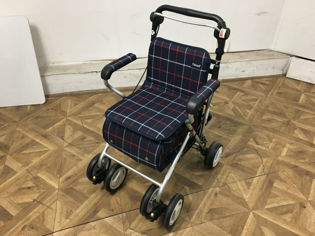 幸和製作所 シルバーカー シニア 手押し車 歩行車 お買い物 お散歩 椅子 高齢者 ハンドブレーキ チェック柄