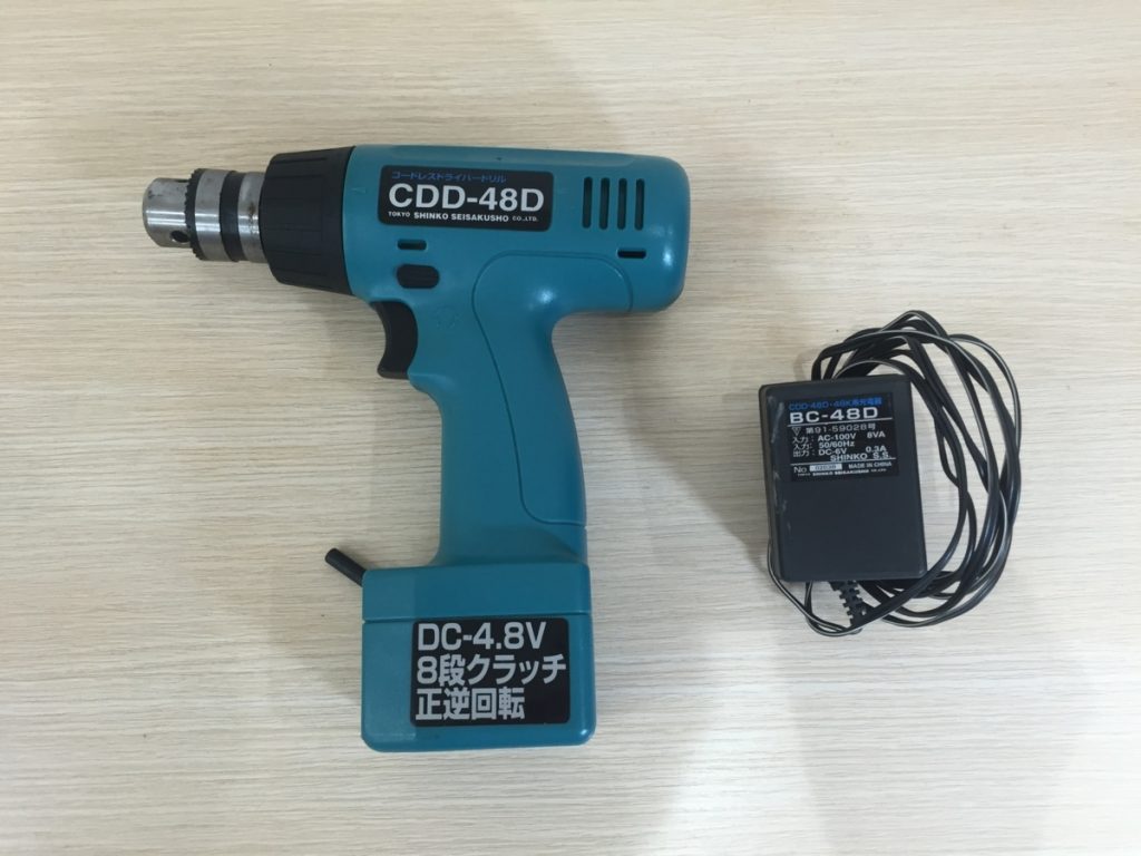 【USED品】F19-90 SHINKO SEISAKUSHO コードレスドライバードリル CDD-48D