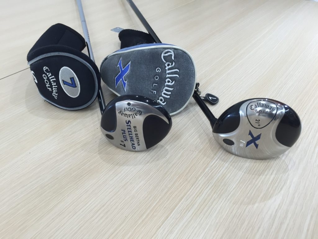 Callaway キャロウェイ フェアウェイウッド2本セット BIG BERTHA STEELHEAD PLUS #7 / X7W 21° カバー付